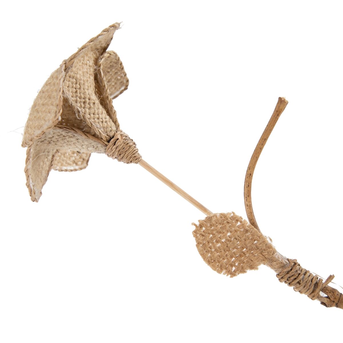 Rama Bege Bambu Fibra natural Flor 27 x 27 x 170 cm